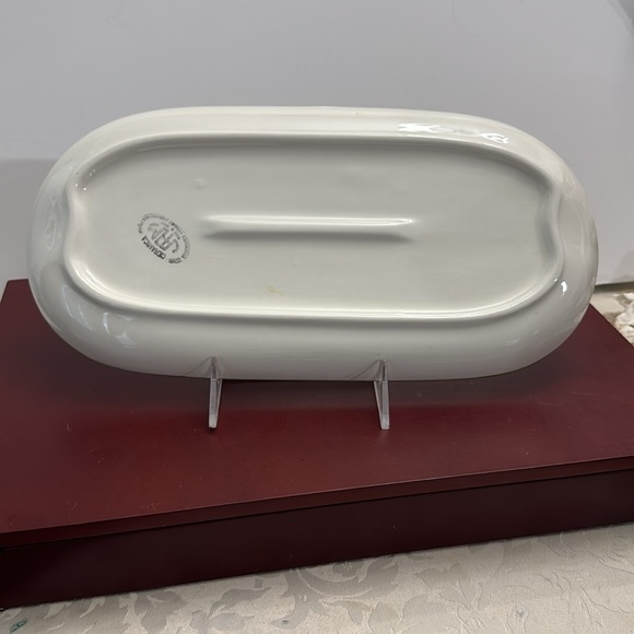 Vintage Varm Italian Olive Green Ceramic Serving Platter 13“ hand decorated - Picture 2 of 5